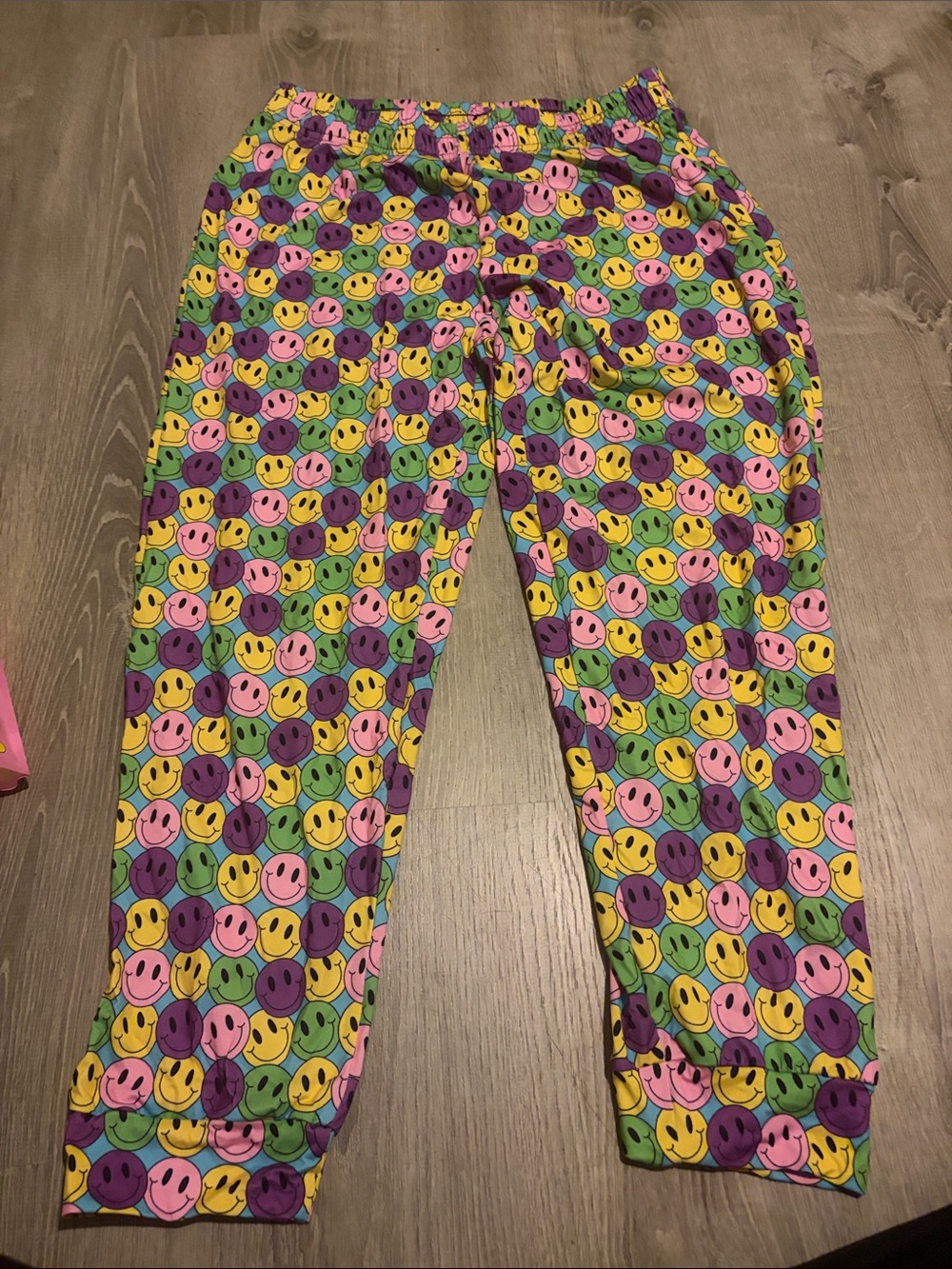 Multicolor Smiley Face Pajama Pants - Fun Printed Sleepwear